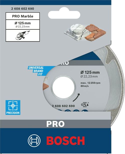 купить Диск отрезной Bosch 2608602690 Disc diamantat Best for Marble 125x22.2mm в Кишинёве 