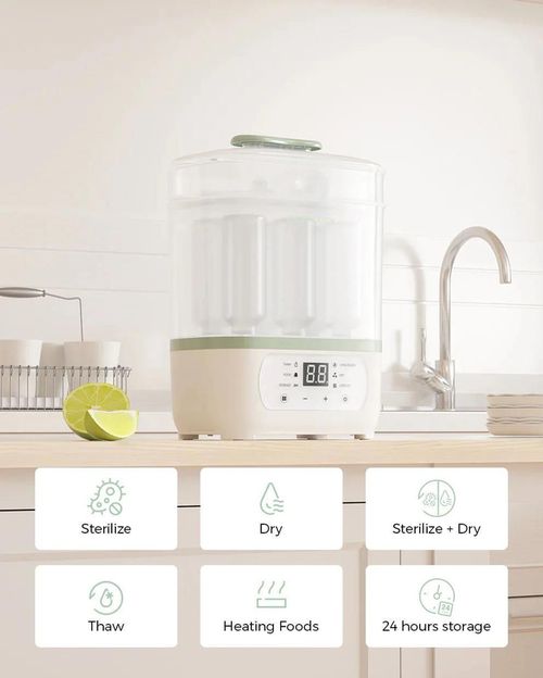 купить Подогреватель Momcozy BS002-WH12NB-A Sterilizator si uscator pentru biberoane 8 in 1 White в Кишинёве 