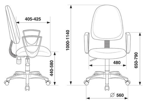 купить Офисный стул Бюрократ 1300N/3C1 Grey в Кишинёве 