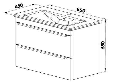 cumpără Dulap pentru lavoar Martat Vesta 85cm (white) în Chișinău 