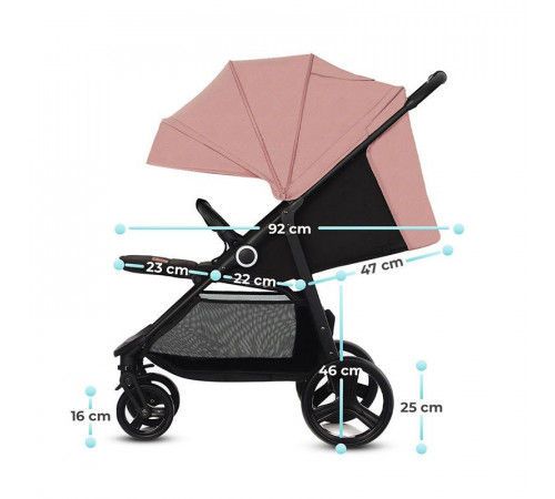 Прогулочная коляска Kinderkraft Grande Plus розовый 