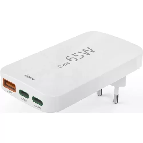 cumpără Încărcător cu fir Hama 201976 Fast Charger, 2x USB-C, 1x USB-A, Flat Mini Charger, PD, 65W în Chișinău 