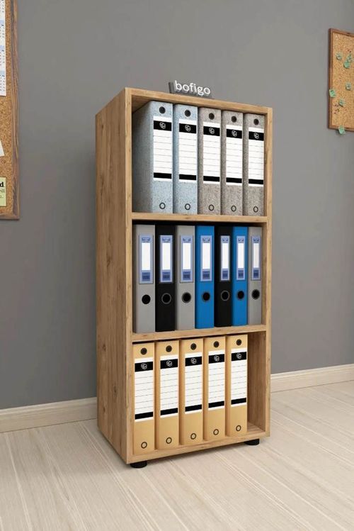 купить Офисный стеллаж Nex Home Folder, 49x30x108 cm, Дуб(13-23-02) в Кишинёве 