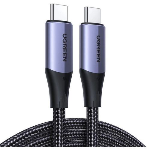 cumpără Cablu telefon mobil Ugreen 80150 Type-C 3.1 to Type-C 3.1 Gen2, 5A/100W, 1M, Thunderbolt 3 Aluminum, US355, Black în Chișinău 