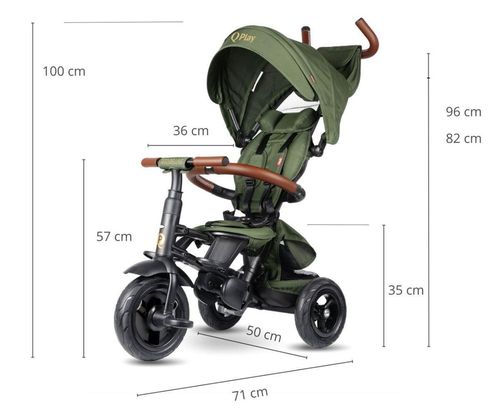 cumpără Bicicletă-cărucior Qplay Rito Deluxe Olive Green în Chișinău 