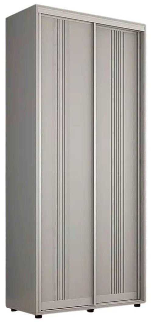 купить Шкаф Mobildor-Lux Compact uși glisante PAL cu ornament linii (110x45x230H cm) Grey в Кишинёве 