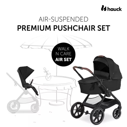 купить Детская коляска Hauck Carucior 2in1 Walk N Care Air Set Black в Кишинёве 