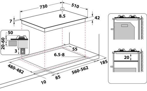 cumpără Plită încorporabilă pe gaz Whirlpool GMWL758/IXL în Chișinău 