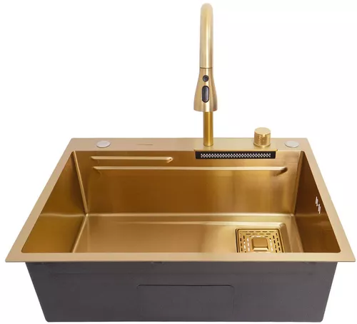 купить Мойка кухонная со смесителем SanDonna HD6850 Auriu в Кишинёве 