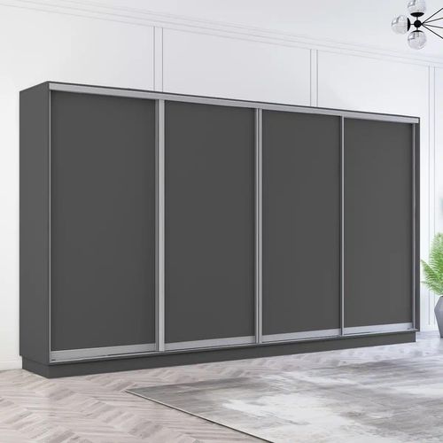 купить Шкаф Mobildor-Lux Fox uși glisante din PAL (400x60x200H cm) Anthracite в Кишинёве 