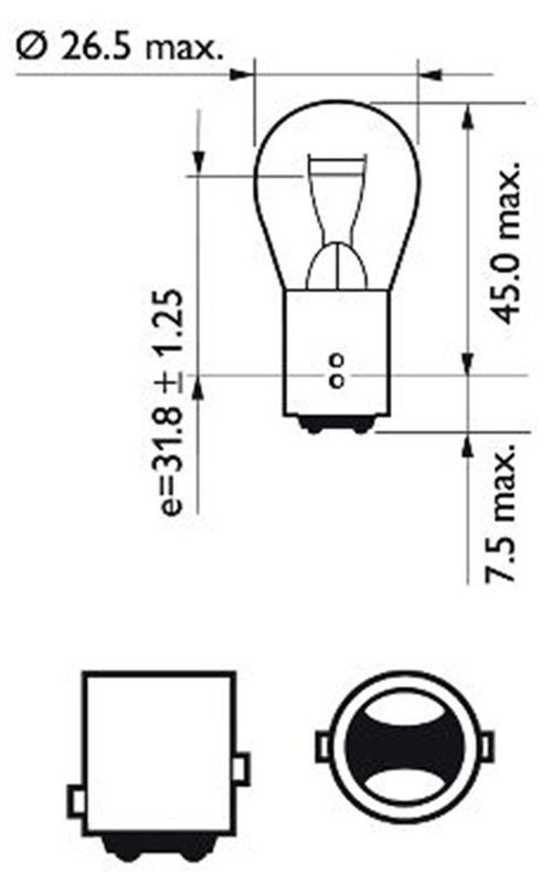 купить Автомобильная лампа Philips 12499LLECOCP P21/5W 12V 21/5W BAY15d LongLife EcoVision в Кишинёве 