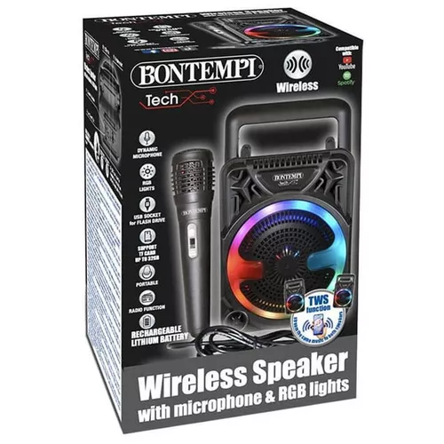 купить Аудио гига-система Bontempi 491000 Набор караоке с микрофоном, светом и подставкой под телефон в Кишинёве 