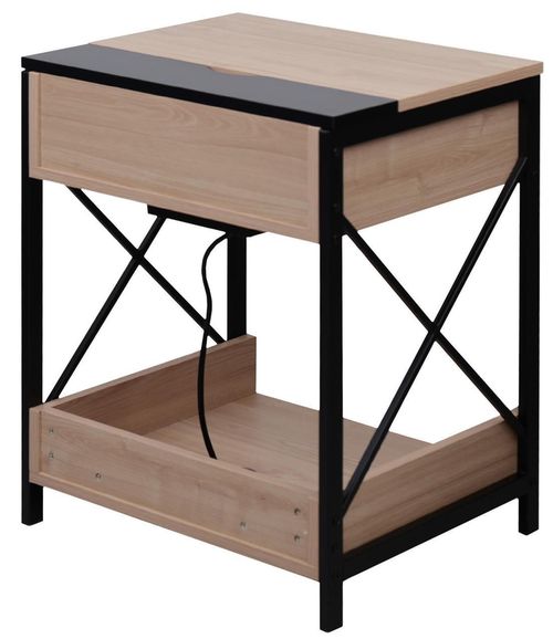купить Тумбочка Deco Espero 48x40x60H Stejar M37/Black в Кишинёве 