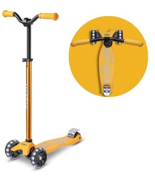 купить Самокат Micro MMD041 Maxi Deluxe Pro LED Sunburst Yellow в Кишинёве 