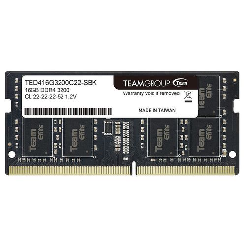 купить Оперативная память 16GB SODIMM DDR4 Team Elite TED416G3200C22-S01 PC4-25600 3200MHz CL22, 1.2V (memorie/память) в Кишинёве 