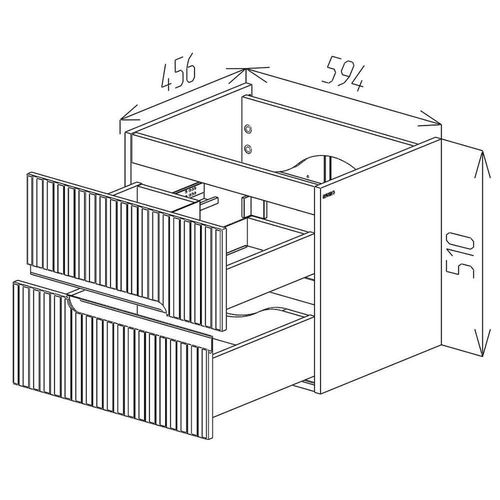 cumpără Dulap pentru lavoar Bayro suspendat Santos Allegro 600 Antracit Mat în Chișinău 