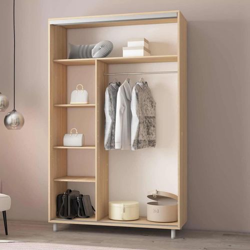 cumpără Dulap Mobildor-Lux Aron-P 1.0m-1.8m uși glisante din PAL orizontal (120x60x240H cm) Sonoma în Chișinău 