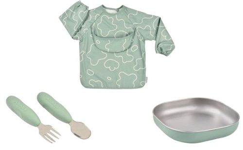 купить Посуда для кормления Beaba B913639 Set masa cadou First Meal Sage Green в Кишинёве 