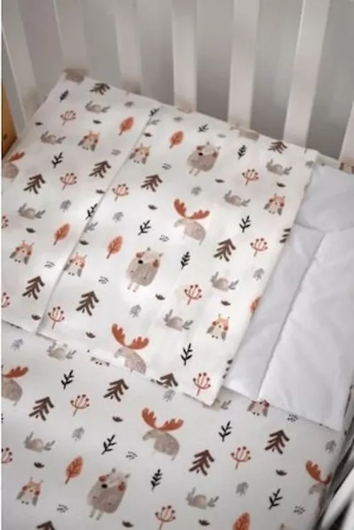 cumpără Lenjerie de pat pentru copii Veres 154.5.04.7 Сменная постель Фланель Лесные Зверушки 90x110/40x60 (3ед.) în Chișinău 