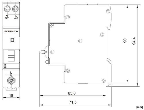 cumpără Întrerupător diferențial Schrack Technik AI617510 (RCBO) Tip A, C 10/003A,1+N un modul, 6kA în Chișinău 