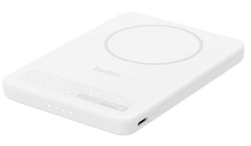 купить Аккумулятор внешний USB (Powerbank) Belkin BPD011HQWH BOOSTCHARGE 5k Qi2 15w PD20w Slim Magnetic Powerbank with kickstand, White в Кишинёве 
