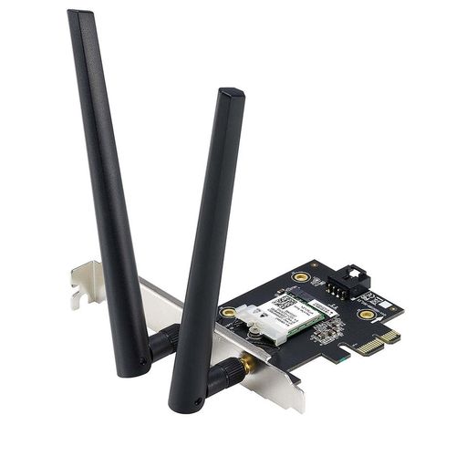 cumpără ASUS PCE-AXE5400 Dual Band PCI-E WiFi 6E (802.11ax), 2.4GHz/5GHz/6GHz, IEEE 802.11ax, Bluetooth 5.2, AX 5400 (574Mbps+2402Mbps+2402Mbps) (placa de retea wireless WiFi/сетевая карта WiFi беспроводная) în Chișinău 