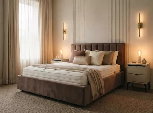 купить Кровать Fabrik Home Charlotte 1600 Коричневая (Ткань Mango 1305) в Кишинёве 
