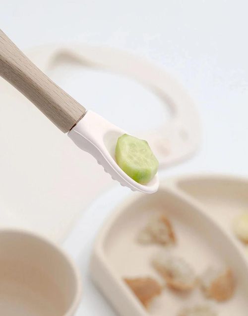 cumpără Seturi pentru hrănire bebelușilor BabyJem 728 Set diversificare din silicon Ecru, 4 piese în Chișinău 