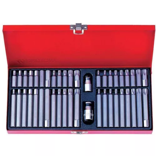 cumpără Set de tubulare, bite, duze King Tony Biți 1044CQ TORX, HEX și SPLINE (10 mm), 44 buc. în Chișinău 