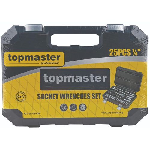 купить Набор ручных инструментов Topmaster 339106 торцевые ключи 1/4" 25шт. в Кишинёве 