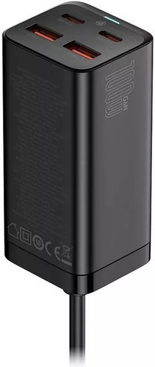 купить Зарядное устройство сетевое Baseus CCGP000101 1,5m, Black в Кишинёве 