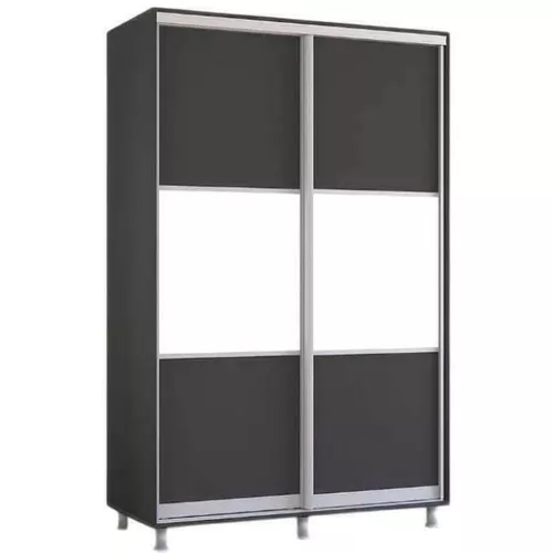cumpără Dulap Mobildor-Lux Aron-P 1.0m-1.8m uși glisante din PAL orizontal (150x60x220H cm) Anthracite în Chișinău 