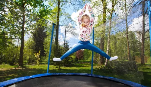 cumpără Trambulină Jumi OM-710221, 244 cm, plasa de protectie interioara, Negru/albastru în Chișinău 