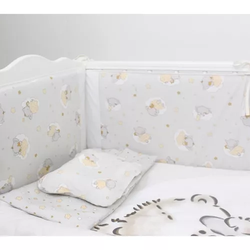 купить Детское постельное белье PernaMea Set lenjerie 8 piese Teddy love Grey (PM.100262/11) в Кишинёве 