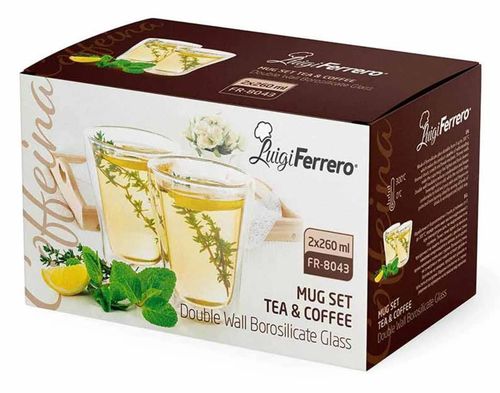 купить Стакан Luigi Ferrero Coffeina FR-8043 260ml, 2 pcs в Кишинёве 