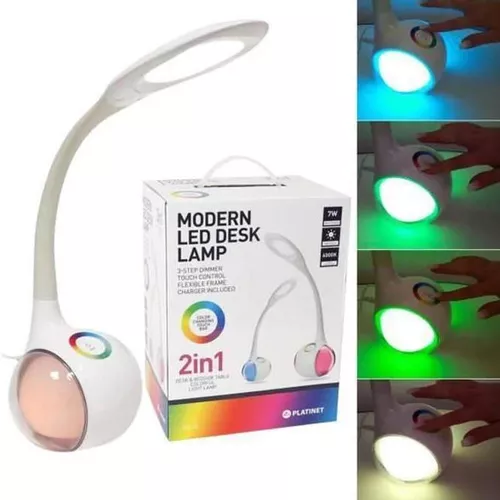 cumpără Lampă de masă și corp de iluminat Platinet PDL20 + Night Light White (43130) în Chișinău 