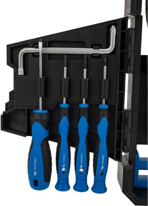 купить Набор ручных инструментов Hoegert HT1S105 Набор отверток и бит 63 шт. в Кишинёве 