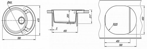 cumpără Chiuvetă bucătărie Dr.Gans Berta 580 Brun-Terra în Chișinău 