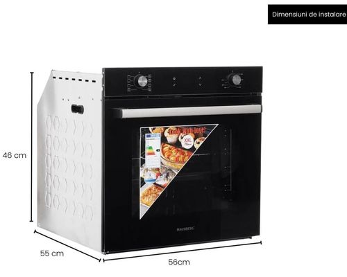 купить Встраиваемый духовой шкаф электрический Hausberg HB-8054NG Negru в Кишинёве 