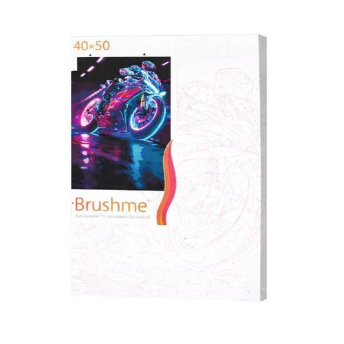 купить Картина по номерам BrushMe BS54134 40x50cm Eco, Viteza neon в Кишинёве 