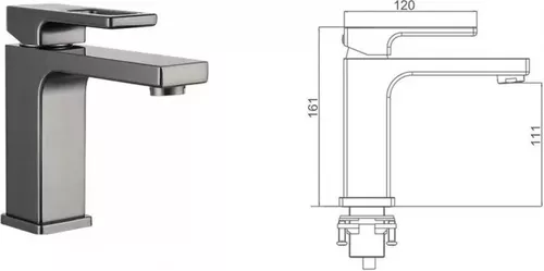 купить Смеситель для умывальника Gappo G1017-9 GRAFIT(lavoar) в Кишинёве 