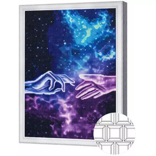 купить Картина по номерам Art Gallery QB206579 Mozaic cu diamante patrate 40x50cm Atingere in univers в Кишинёве 