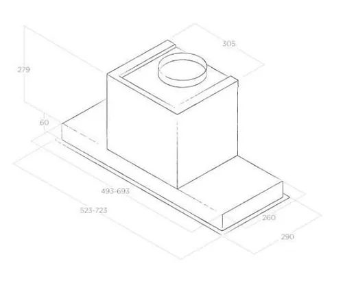 cumpără Hotă Elica HIDDEN IX/A/72 în Chișinău 