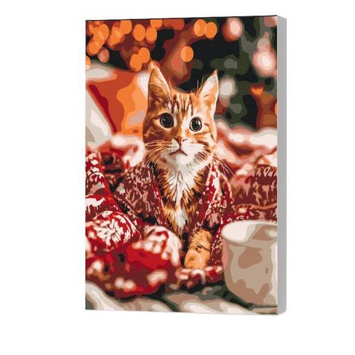 купить Картина по номерам BrushMe BS54499 40x50cm Eco, Craciunul pufos в Кишинёве 