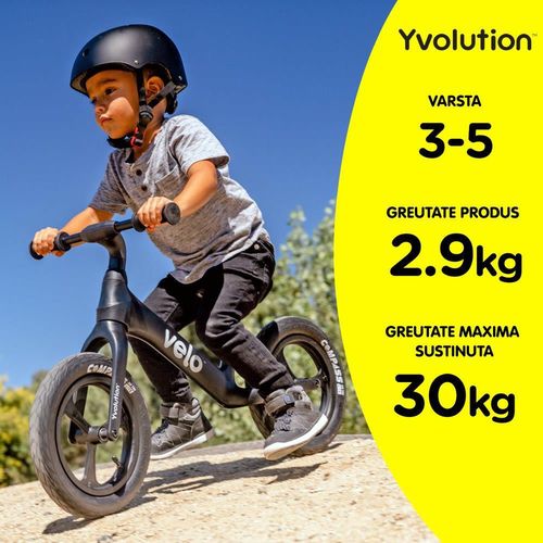 cumpără Bicicletă Yvolution Y Velo Pro Black bicicleta echilibru (YV-YT30B2) în Chișinău 