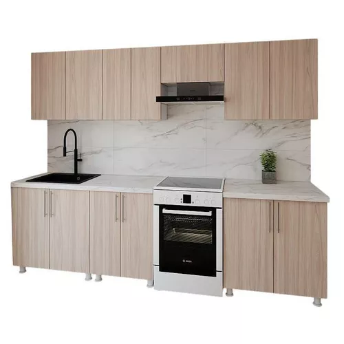 cumpără Mobilă pentru bucatarie Smartex (30036) K1 280cm Stejar Deschis în Chișinău 