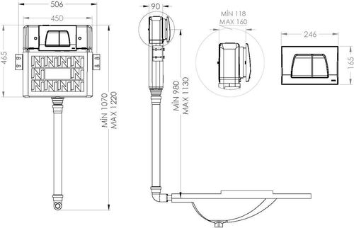 купить Бачок для унитаза GPD RZV02 Instalatie pentru vas turcesc + clapa в Кишинёве 