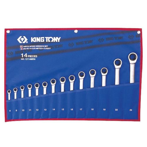 cumpără Cheie fixă King Tony 12114MRN ключи комбинированные с трещоткой 8-24мм, 14 пр. în Chișinău 