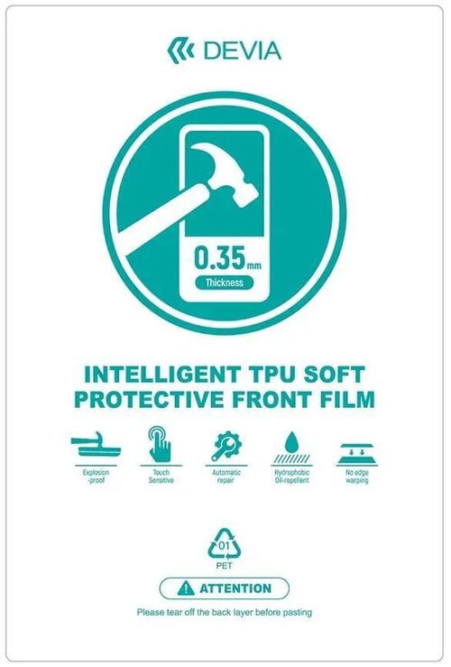 купить Пленка защитная для смартфона Devia Intelligent Tpu Soft Protective Front Film (1Pcs) в Кишинёве 
