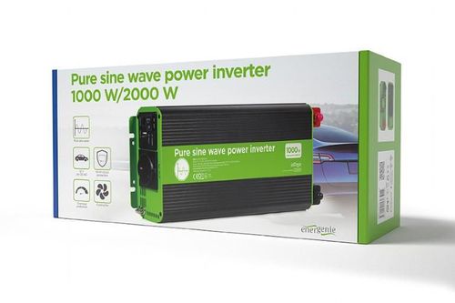cumpără Invertor auto Energenie EG-PWC-PS1000-01, 12 V Pure sine wave car DC-AC power inverter în Chișinău 
